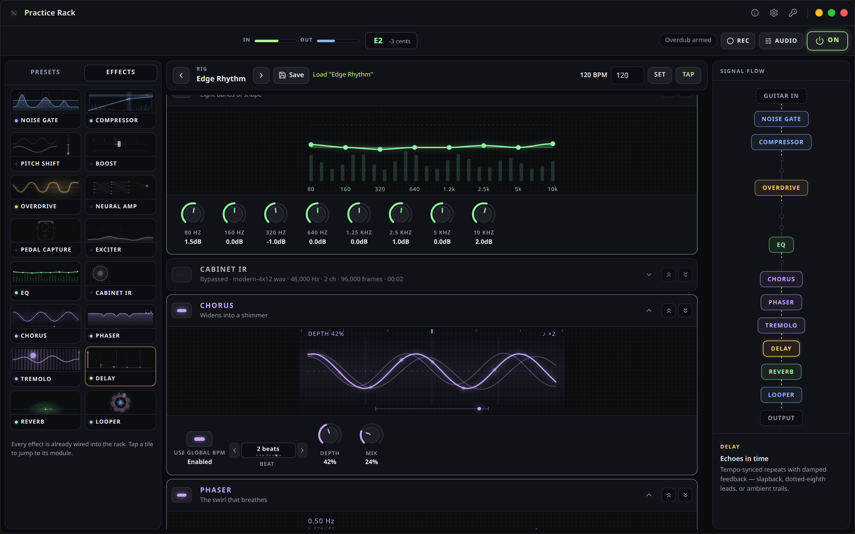 Signal chain session — Practice Rack